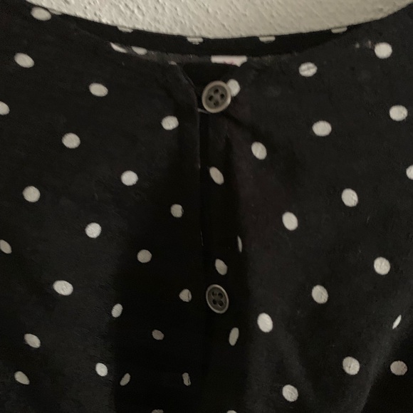 polka dot crop top flower blouse - Picture 6 of 7